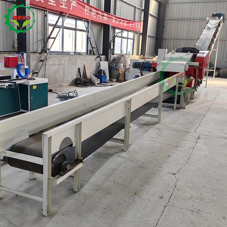 55KW 590rpm বাণিজ্যিক কাঠ Crusher মেশিন ড্রাম টাইপ চিপার Shredder ভারী দায়িত্ব