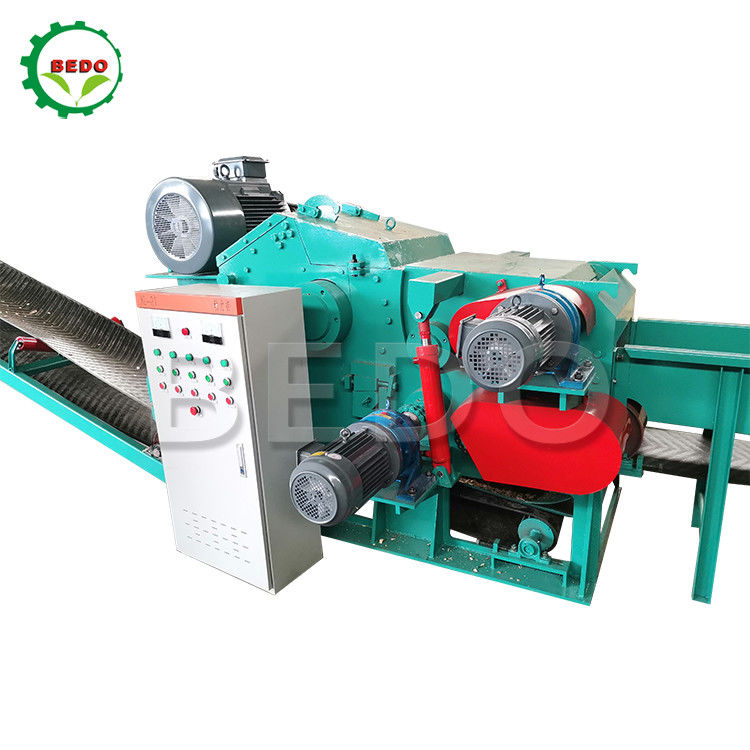 590rpm ইলেকট্রিক বনজ কাঠের চপার শ্রেডার মেশিন ড্রাম টাইপ কাঠের চপার সরঞ্জাম