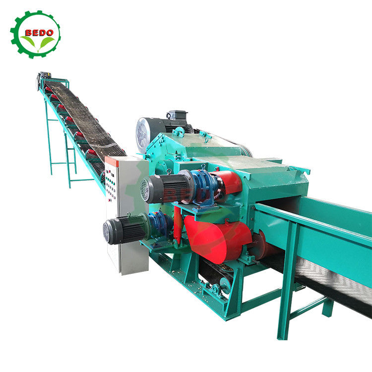 590rpm ইলেকট্রিক বনজ কাঠের চপার শ্রেডার মেশিন ড্রাম টাইপ কাঠের চপার সরঞ্জাম