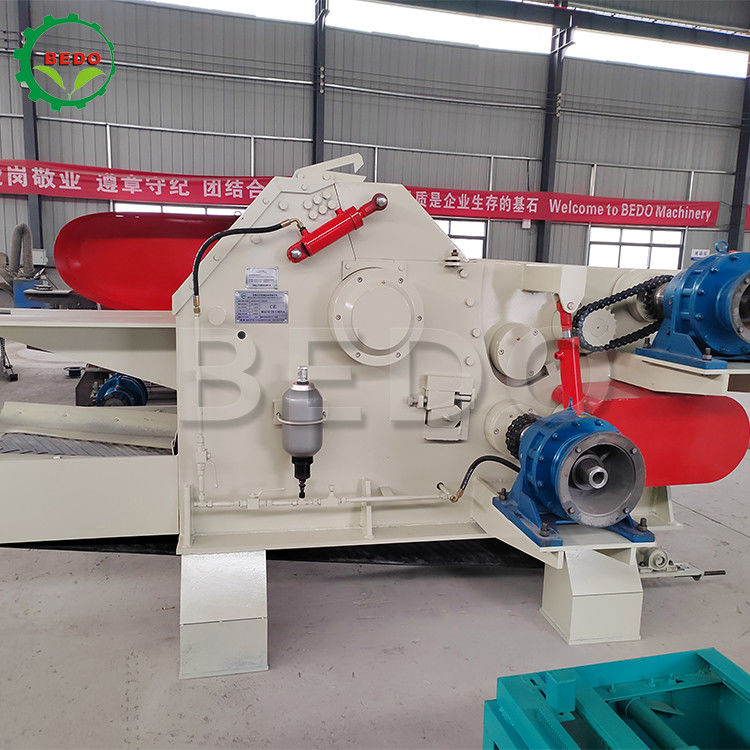 380V ইলেকট্রিক ইন্ডাস্ট্রিয়াল উড চিপার মেশিন 310x700mm ইনলেট ড্রাম টাইপ ব্রাঞ্চ শ্রেডার
