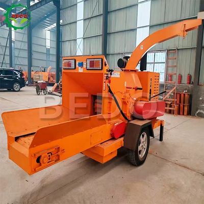 মোবাইল বাগান শাখা Shredder মেশিন 55HP ডিজেল ইঞ্জিন ইলেকট্রিক স্টার্ট