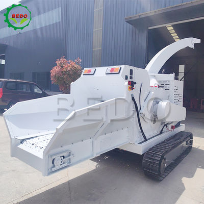 ক্রলার ড্রাম টাইপ কাঠ চিপার মেশিন Crusher Shredder Log Trunks বনজ প্রক্রিয়াকরণ সরঞ্জাম